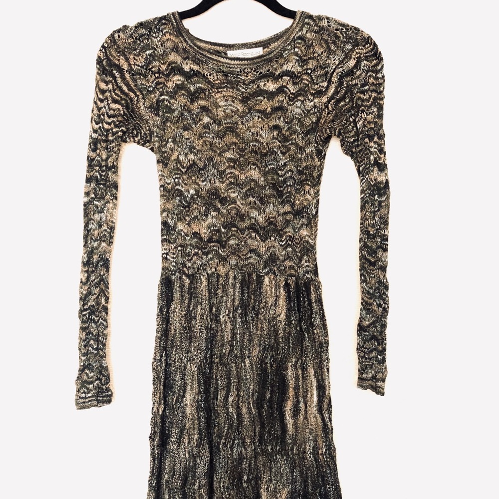 Witchy vintage knitted long dress